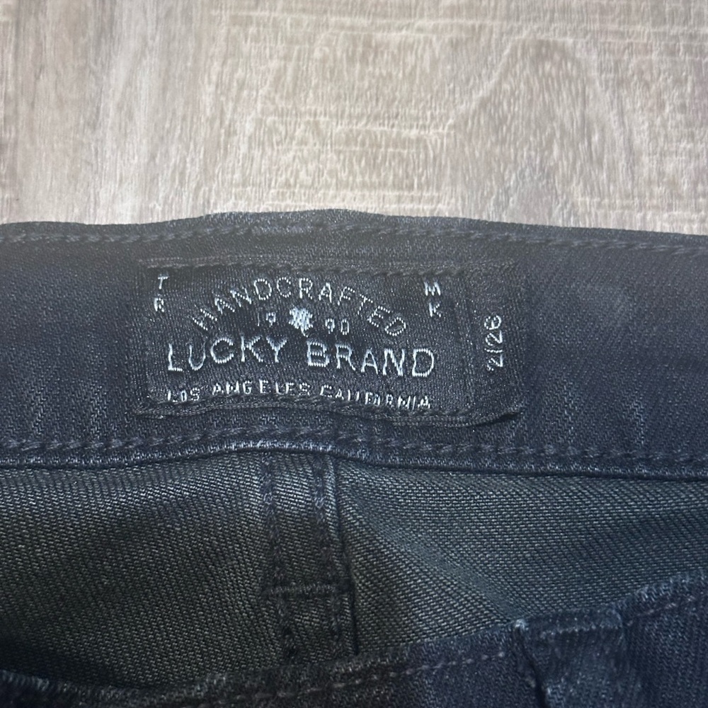 Lucky Brand Sienna Cigarette blk distress jeans 2/26 - Picture 5 of 7